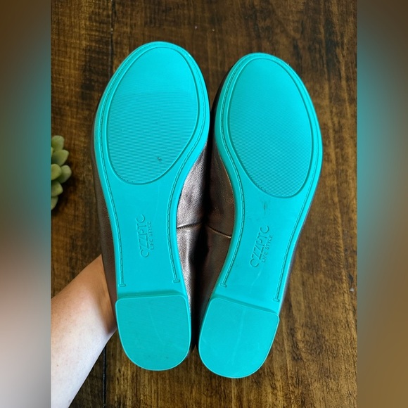 CZZPTC Life Style | Leather Ballet Flats in Bronze, Size 10 - Picture 9 of 9